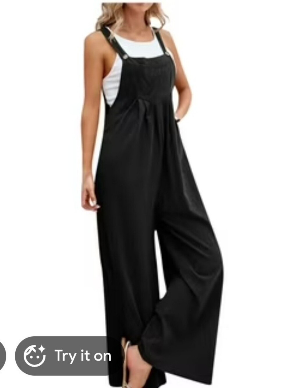 Loose Fit Poly Overalls - Picture 2 of 9